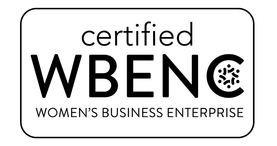 A certified wbenc logo is shown.